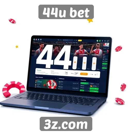 Navegação e design do site 44u bet